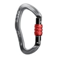 thumbnail image 1 of Tignapoo Durable Aluminum Alloy Climbing Carabiner AL-8126N - Silver, High Load Capacity for Outdoor Adventures, Automatic/Screw Locking Mechanism, Lightweight and Portable, Ideal for Hiking,, 1 of 6