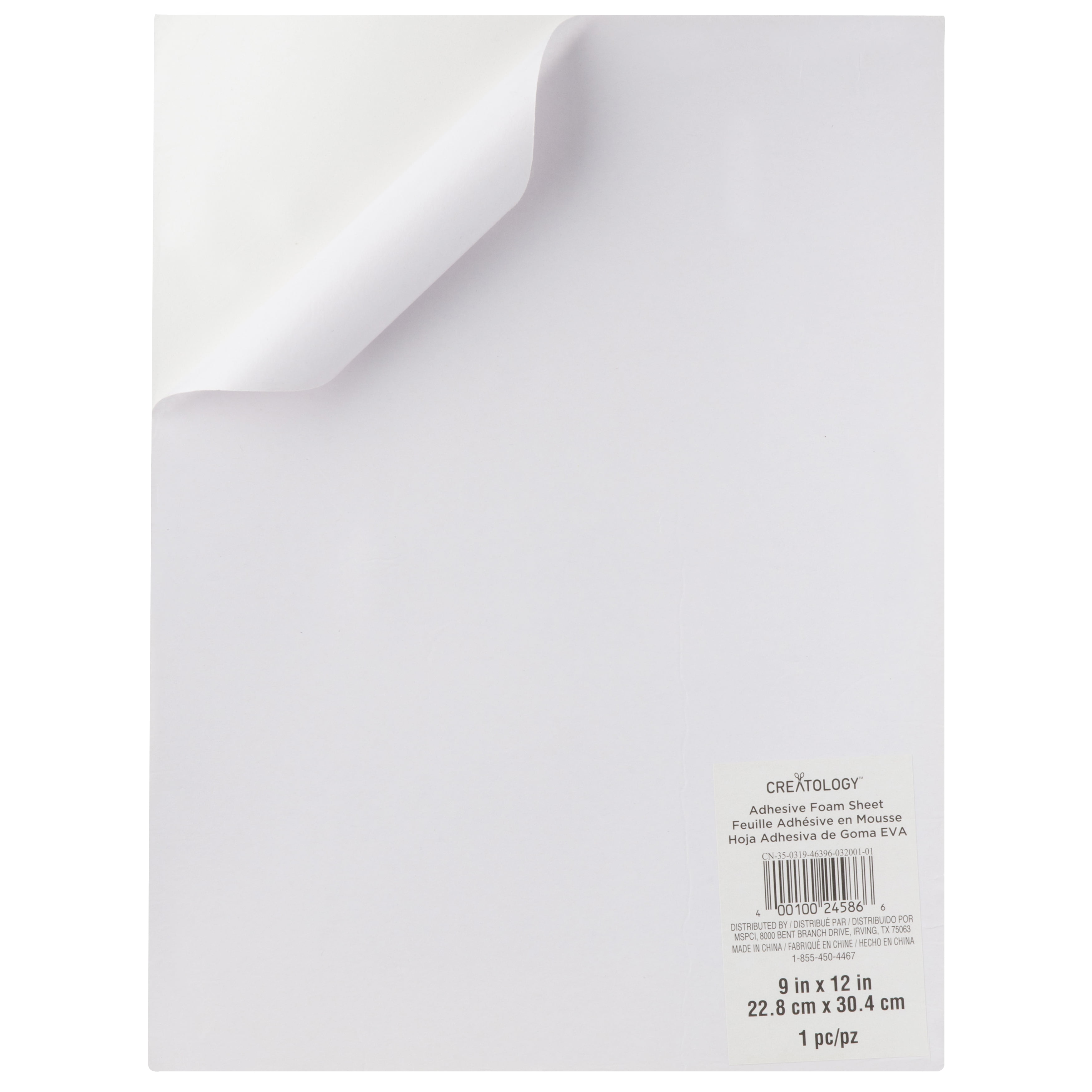 Creatology White Adhesive Foam Sheet, 9" x 12", 24 Pack