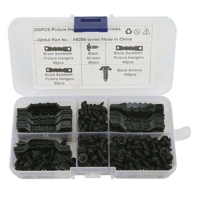 Sawtooth Support Mural, 100 Pcs Crochets de Suspension pour Cadre de Sawtooth Résultats Impressionnants