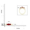 thumbnail image 4 of ANGARA Natural Vintage Style Three Stone Ruby Wedding Band in 14K Yellow Gold for Women (Size-4mm) | July Birthstone, Birthday, Anniversary, Jewelry Gift for Women | Natural Ruby Ring, 4 of 8