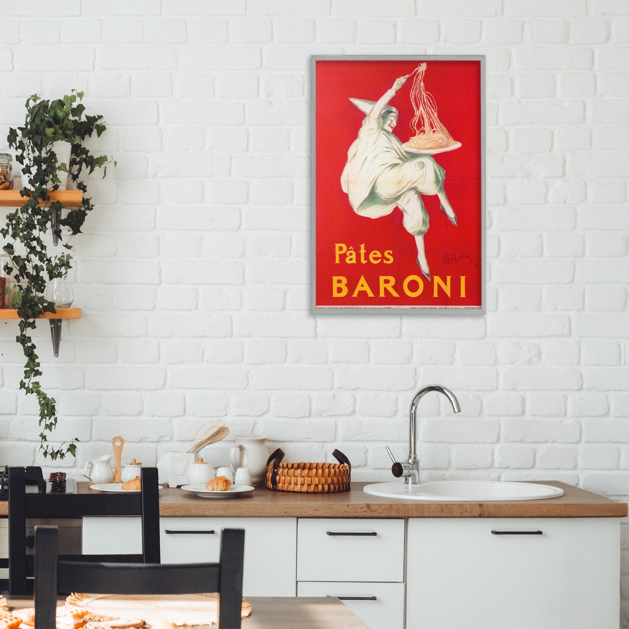 Stupell Industries Pates Baroni Advertisement Gray Framed Giclee Art, design by Vintage Hustle