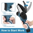 thumbnail image 6 of Cordless Mini Chainsaw, 4-Inch Portable Electric Chain Saw with 2 Batteries, Handheld Pruning Saw for Tree Branches, Wood Cutting, with Tool Case, 6 of 8