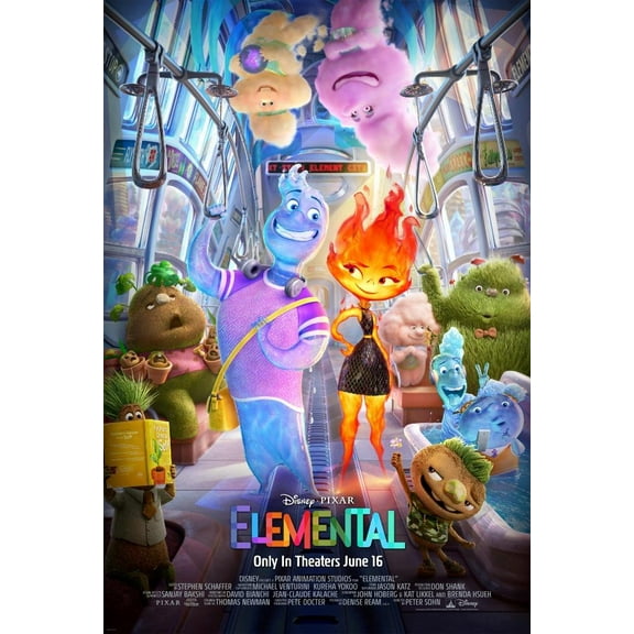 Elemental Movie Poster Glossy Quality Paper No Frame Photo Art Print Size 16x20