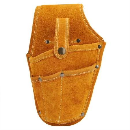 

Durable Yellow Cowhide Storage Pouch for Wearable Convenience and Organization Multifunctional Electrician s Tool Belt