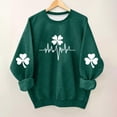 thumbnail image 2 of Kids St Patrick Sweatshirts Long Sleeve Crew Neck Festival Print Pullover Tops Casual Loose Holiday Outfits (6-7Years, Green), 2 of 5