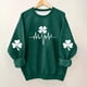 thumbnail image 1 of Blusas y camisas de manga larga con cuello redondo para niños Estampado del Día de San Patricio Estampados de manga larga Casual Suelto Forro polar para mayor calidez Sudadera con capucha de manga lar, 1 of 5