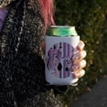 thumbnail image 3 of Zebra Stripes Pink Purple Orange Can Cooler - Drink Sleeve Hugger Collapsible Insulator - Beverage Insulated Holder, 3 of 4