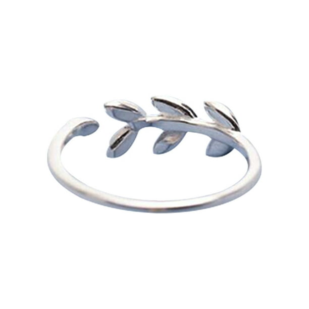 Simple Style 925 Sterling Silver Adjustable Rings Women Girls