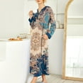 thumbnail image 3 of Women's Slim Dresses A-Line Dress Long Style Elegant Atmospheric 3D Print Casual Loose Long Sleeve Dress Autumn Winter Women's Dresses Trend 2025 Pink M, 3 of 6