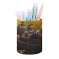 thumbnail image 1 of Mortal Kombat-theme Cylinder Pen Holder Pencil Organizer with Flannel Lining PVC Leather Material Cardboard Base for study work 10*8CM, 1 of 6