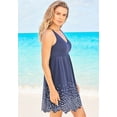 thumbnail image 3 of Swim 365 Women's Plus Size Floral Border Swim Dress, 3 of 5