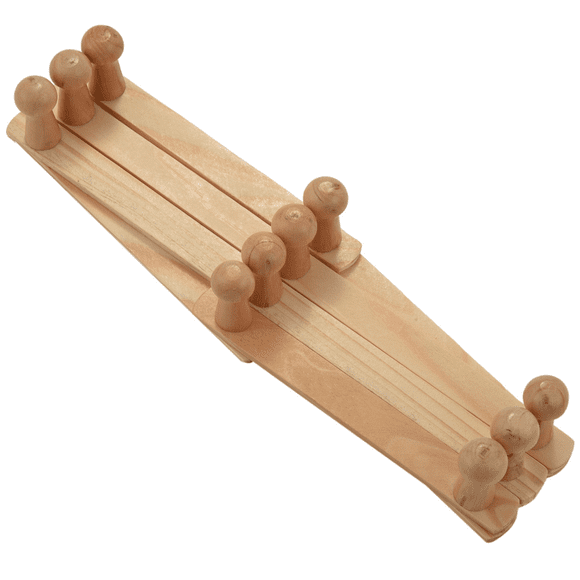 Accordion Wall Hanger 10 Hooks Pack of 4 Natural Wood Wall Mounted Expandable Accordion Peg Coat Rack Hanger 4 Pack
