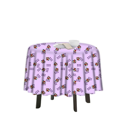 

eloria Geometric Printed Round Table Cloth Resistant Washable Decorative Table Cover for Dining Table