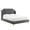 Gray, variant on Modway Daniella Performance Velvet Queen Platform Bed in Gray