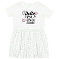 thumbnail image 3 of Inktastic Hello 1st Grade with Hearts and School Supplies Girls Toddler Dress, 3 of 5