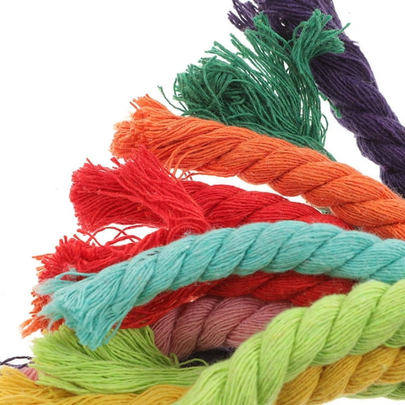 MERRYHAPY Cotton Rope for Parrot Toys Indoor Play Bird Chew Rope Natural Fiber 1 Pack