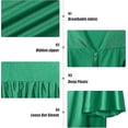 thumbnail image 4 of 6Pcs Misscom shiny Graduation Cap Gown Set with 2025 Tassel for High School and Bachelor Graduation dress robe ,Emerald green,54FF( 5 '9 "to 5' 11" ), 4 of 6