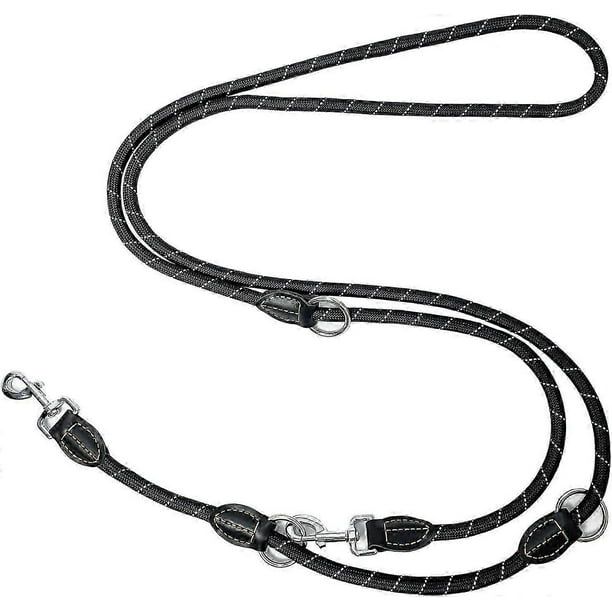 Dog Leash, 3M Multifunction Double Leash, 3 Direction Adjustable, Nylon Shoulder Leash
