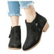 thumbnail image 3 of NECHOLOGY Botas Mujer Adulto Femenino Zapatos Botines para mujer Botas al tobillo con cremallera gruesa de sólida para niñas a la para mujer (Black, 6), 3 of 7