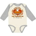 thumbnail image 3 of Inktastic I'm Just Here for the Pumpkin Pie with Heart and Leaves Boys or Girls Long Sleeve Baby Bodysuit, 3 of 5