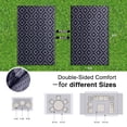 thumbnail image 2 of Smiry Outdoor Rug 5x8, Waterproof Reversible Plastic Outdoor Mat, Indoor Outdoor Rugs for Patio, RV, Deck, Porch, Black & Grey, 2 of 7