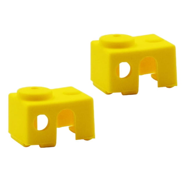 Funda de Silicona perfecl para V6 Bloque Calefactado Aluminio 20x16x12mm Impresora 3D Amarillo