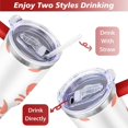thumbnail image 5 of Cup with Handle and Straws 40 oz Insulated Cute Crab Marine Adorable Travel Cup Birthday Present for Women Girls Daughter Mom Gifts for Him/Her Coffee Mugs, 5 of 7