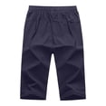 thumbnail image 5 of Men's Big and Tall Sports Pants 3/4 Length Athletic Trousers Cooling Lightweight Workout Bottoms Elastic Waist Drawstring Pants with Pockets, 5 of 7