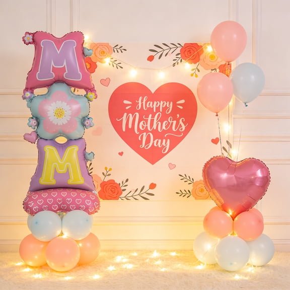 Cheapark Mother's Day Foil Balloon Party Decorative Supply Indoor Outdoor Daily Holiday Scene Celebration Layout Accessory