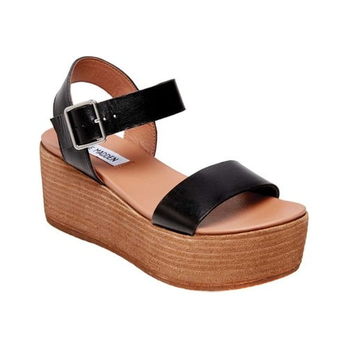 steve madden brown leather wedges
