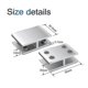thumbnail image 2 of 2pcs Glass Clamp Double Side Aluminum Alloy Glass Shelf Support Bracket Glass Clip, 2 of 3