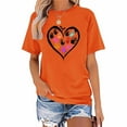 thumbnail image 4 of Odbmxy Womens Plus Size T Shirts Graphic Short Sleeve Summer Tops Women Vacation Loose Orange Casual Soft Tops, 4 of 7