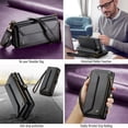 thumbnail image 4 of TECH CIRCLE Crossbody Wallet Case Compatible with Google Pixel 9/9 Pro RFID Blocking 7-Card Holder Soft PU Leather Magnetic Snap Shoulder Strap Zipper Phone Case,Black, 4 of 10
