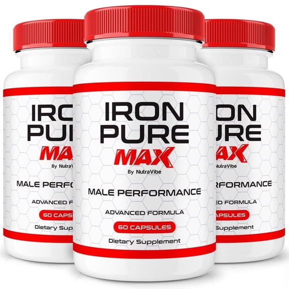 (3 Pack) Iron Pure Max – Original IronPure Max Capsules with a Natural Daily Blend for Energy & Wellness |Clean, Gentle, Easy-to-Swallow Pills (180 Capsules)