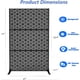 thumbnail image 2 of Pantalla de Privacidad de Metal, 72" alto x 47" ancho, Pantalla Decorativa Independiente para Exterior, Patio, Balcón, Jardín e Interior, Cercado de Privacidad, Negro y Brillante, 3 Piezas, 2 of 8