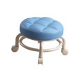 thumbnail image 1 of Asiento de rodillo bajo Reposapiés Sofá giratorio portátil de 360 grados Taburete de té Taburete con ruedas Asiento para dormitorio interior Sala de Azul oscuro Soledad Asiento de ruedas, 1 of 10
