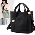 thumbnail image 2 of Bolso de hombro de lona de gran capacidad para mujer, bolso de mano, bolso de hombro, bolso de mano, bolso de mano, 2 of 6