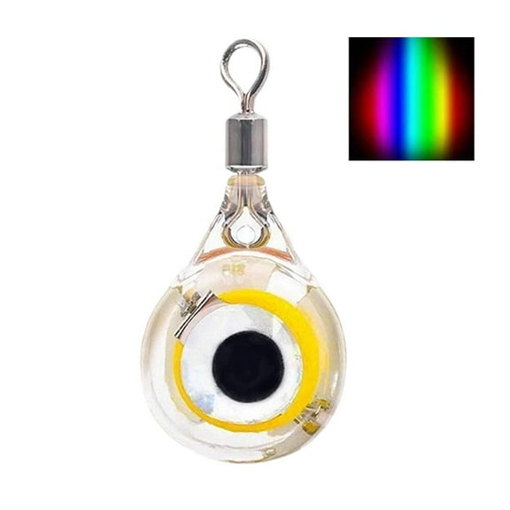 LED Underwater Fishing Lures, LED Lighted Bait Flasher, Deep Drop Fishing Lures, Waterproof Saltwater Night Fishings Gear with 3-Color Flash for Deep Sea, Ice & Freshwater Fishings