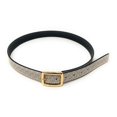 thumbnail image 2 of Michael Kors Women's MK Logo Reversible Leather Belt, Vanilla/Black, Large, 2 of 5