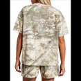 thumbnail image 3 of Conjuntos de 2 Piezas para Mujer, Conjunto de Verano Corto para Estar en Casa, Ropa Informal para Vacaciones en la Playa, Chándal de Colores Mezclados XL, 3 of 7