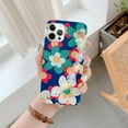 thumbnail image 5 of Compatible with iPhone 13 Pro Max Case with Bracelet for Women Girls Girly Chain Wrist Strap Case Cute Flower Floral Print Phone Case Soft TPU for iPhone 13 Pro Max Shockproof Protective Cover, 5 of 10