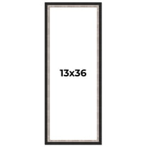13x36 Frame Silver Real Wood Picture Frame Width 1.25 Inches | Interior Frame Depth 0.75 Inches |