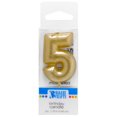 thumbnail image 1 of Gold Number 5 Candle 1.75 by Bakery Crafts", 1 of 2