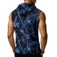 thumbnail image 5 of Havenx Hooded Tank Tops for Men Sleeveless Drawstring Hoodie with Pockets Camouflage Print Shirt Workout Bodybuilding Athletic Gym Sports Muscle Activewear,Blue L, 5 of 5