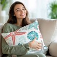 thumbnail image 3 of Decorative Throw Pillow Covers 20x20 Inch Set of 2 Teal Starfish Home Decor Pillow Cases for Couch, Marine Life Ocean Coastal Coral Cushion Case for Living Room Bedroom Bed Car Chair, 3 of 9