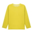 thumbnail image 2 of Cethrio Long Sleeve Tops for Girl, Pullover Casual Crewneck Loose Fit Spring Blouses Yellow Size 5T, 2 of 7
