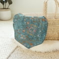 thumbnail image 3 of Sweet Jojo Designs Boho Floral Wildflower Blue and Orange Girl Swaddle Blanket, 3 of 5