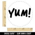 thumbnail image 2 of Yum Food Cooking Fun Text Self-Inking Rubber Stamp Ink Stamper - Purple Ink - Small 3/4 Inch, 2 of 7