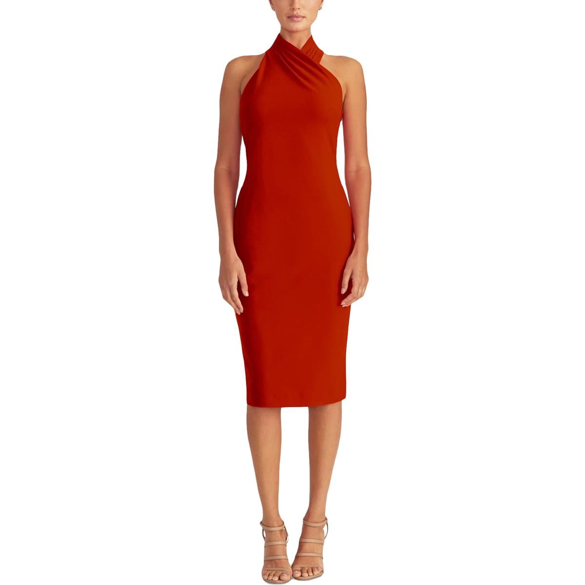 RACHEL RACHEL ROY Womens Red Stretch Pleated Sleeveless Halter Below The Knee Evening Sheath Dress L - Walmart.com RACHEL RACHEL ROY Womens Red Stretch Pleated Sleeveless Halter Below The Knee Evening Sheath Dress L - Walmart.com
