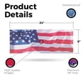 thumbnail image 2 of American Flag Vinyl Decal 24 Inch x 9 Inch Weatherproof Heavy-Duty Adhesive Backing | Patriotic Symbol, Durable and Fade-Resistant, Outdoor Use | Made in USA, 2 of 6